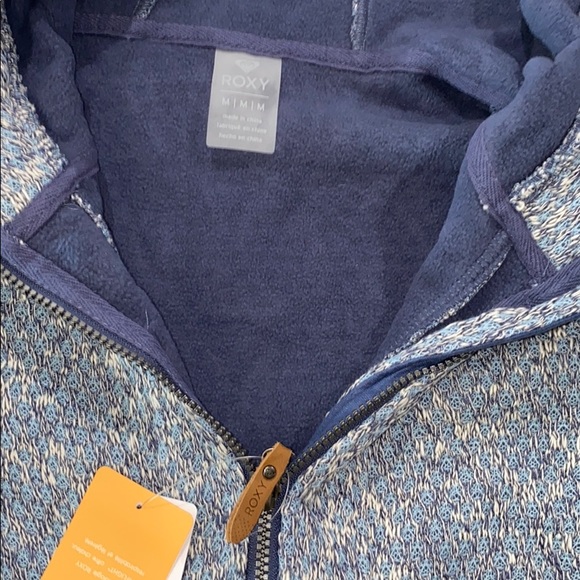 🔥 ROXY SNOW DOE ZIP-UP HOODED SWEATSHIRT, NWT - Picture 8 of 8